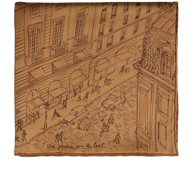 Hermès Gavroche Scarf in Brown Silk from Designer Exchange