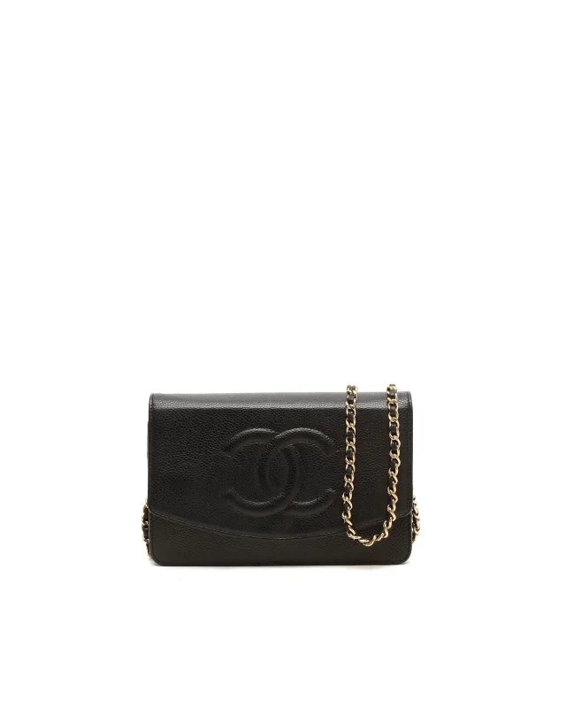 Chanel CC Caviar Wallet on Chain Bag in Caviar leather from A Retro Tale