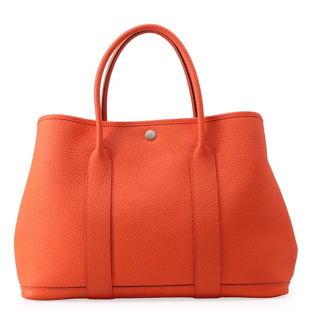 Hermès Garden Party Buckle Workshop Orange Poppy Country Leather Size PM in Orange Leather from GALLERY RARE