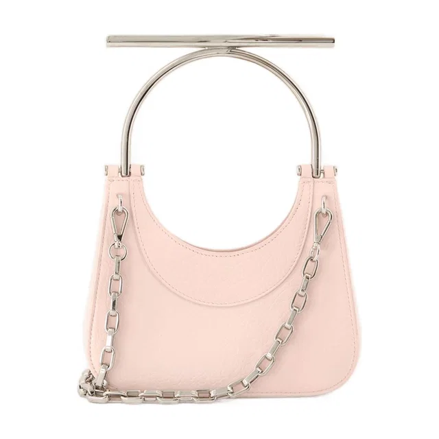 Alexander McQueen Chain-Accented Lambskin Mini Bag — Pink in Pink Lambskin from HEWI