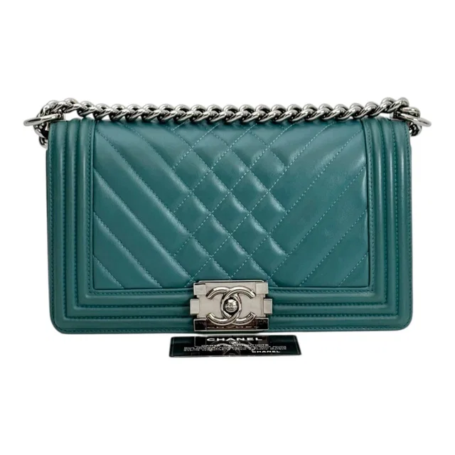 Chanel Green Medium Leboy Bag in Green from Luxury Promise