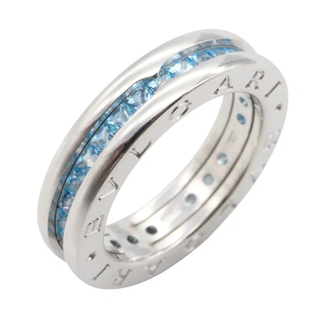 Bvlgari B-zero1 Au750 Blue Topaz Ring Size 50 in Blue from LuxUness