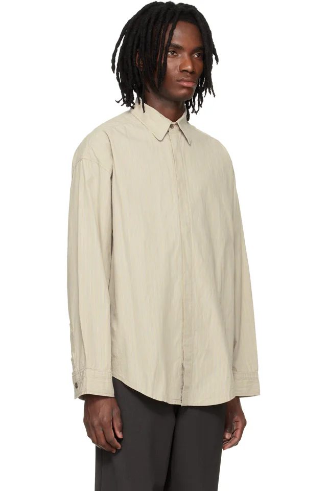 AGOLDE Beige Roy Shirt, photo 2 of 4 from SSENSE