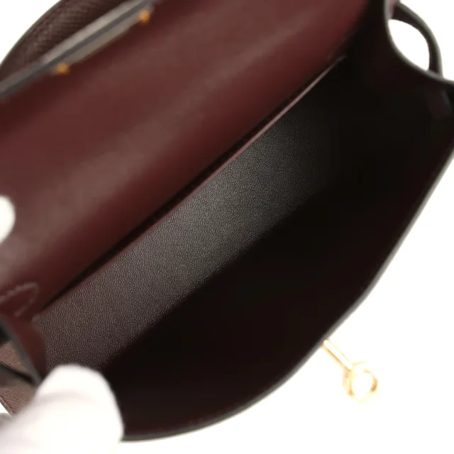 Hermès Kelly Sellier 20 Rouge Sellier Epsom Electrum Hardware in Burgundy Epsom from Madison Avenue Couture, photo 8 of 8