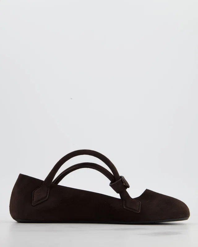 Alaïa Brown Le Teckel Brown Suede Ballet Flats Size EU 40 in Brown Suede from Sellier