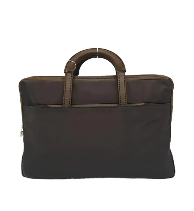 Loro Piana Brown Fabric Handbag Silver Hardware in brown|red from Grailed