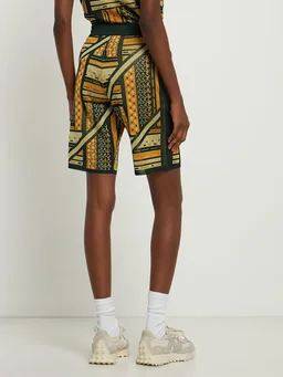 Ahluwalia Sports shorts with geometric pattern in 100% Viscose, photo 9 of 11 from LUISAVIAROMA