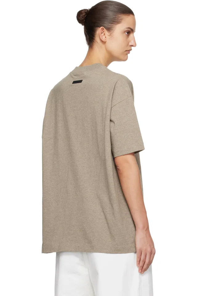 Fear of God ESSENTIALS Beige Classic T-shirt, photo 3 of 4 from SSENSE