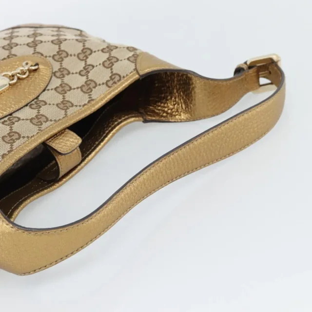 Gucci Vintage Jackie O Chain Hobo Gg Canvas Beige Bag in Beige Canvas from HEWI, photo 7 of 22
