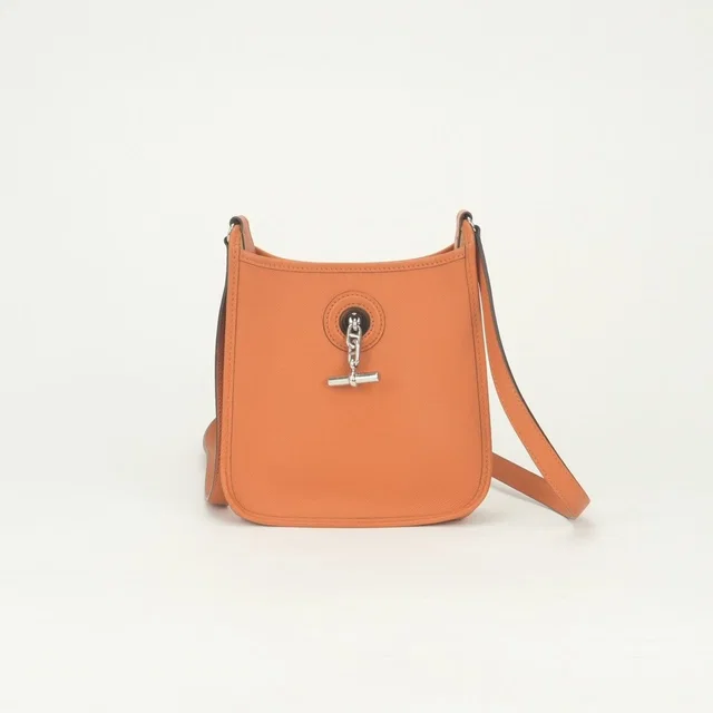 Hermès Vespa TPM Shoulder Bag Epsom Orange Silver Veau in Orange Epsom leather from The Reluxe