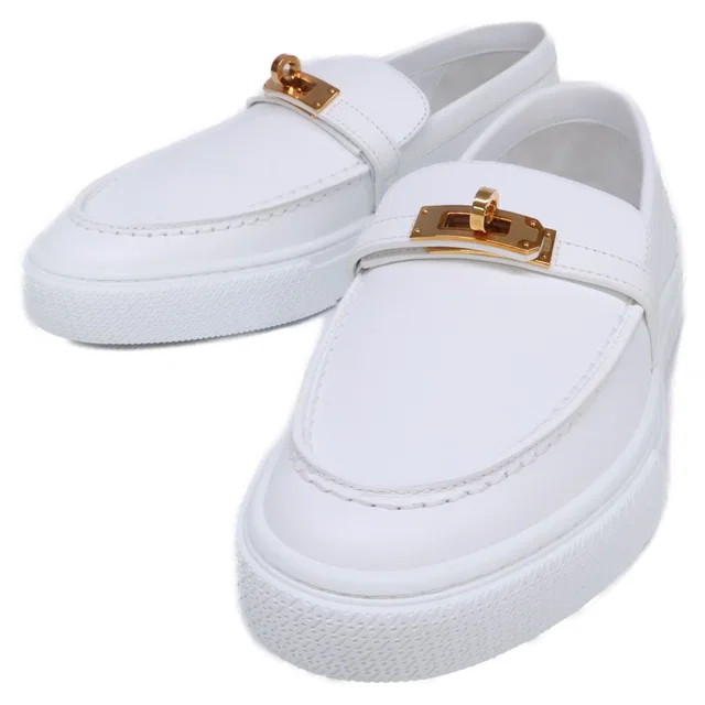 Hermès Game Kelly Buckle Slip-on Slippers in Leather from The Reluxe