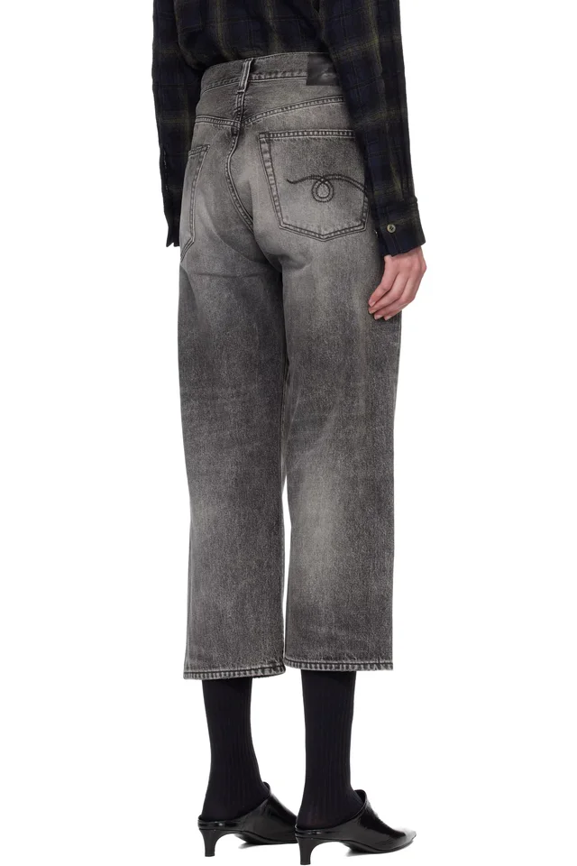R13 Gray X-Boyfriend Jeans, photo 3 of 4 from SSENSE