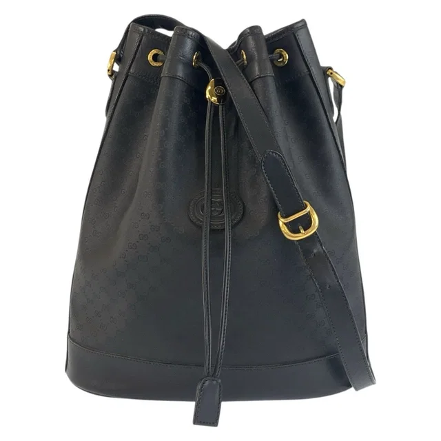Prada Vintage Micro GG Black Supreme Canvas 001 115 Shoulder Bag in Black Canvas from The Reluxe