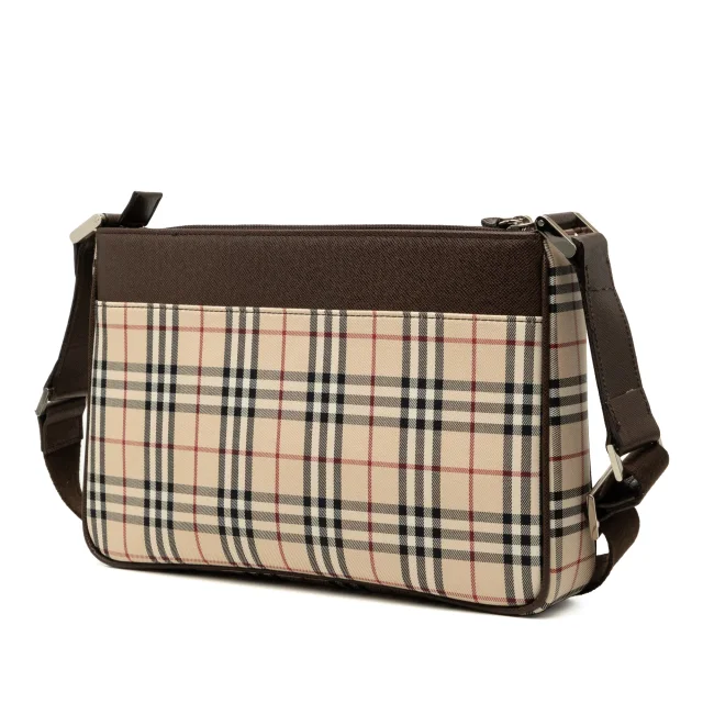 Beige Burberry House Check Canvas Crossbody in Beige Canvas from Designer Revival, photo 2 of 6