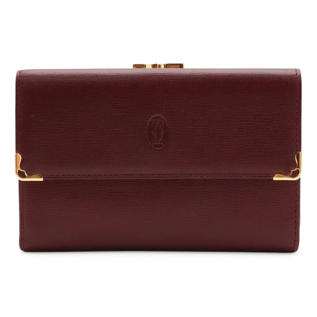 Must de Cartier Leather Trifold Wallet in Leather from LuxUness