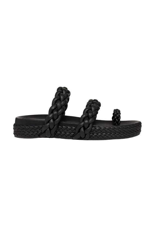 AJE Promenade Braided Chunky Slide in Black from Aje, photo 1 of 1
