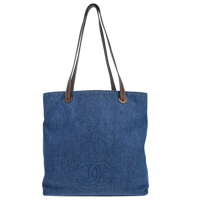 Chanel 1997-1999 Blue Denim Tote Handbag in Blue Denim from AMORE Vintage Tokyo