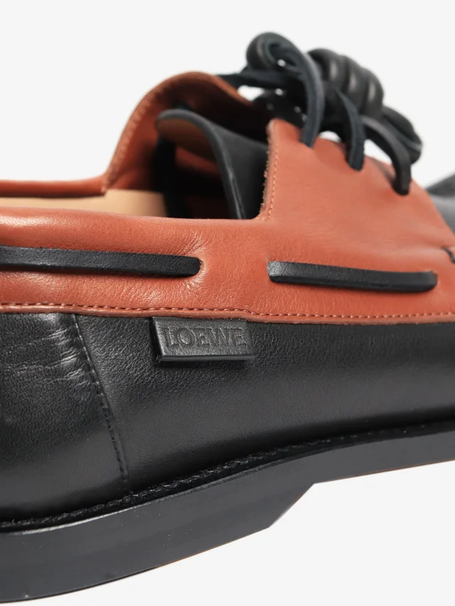Loewe Black Campo boat shoes - size EU 39 in Black Calfskin from Sign of the Times, photo 4 of 8