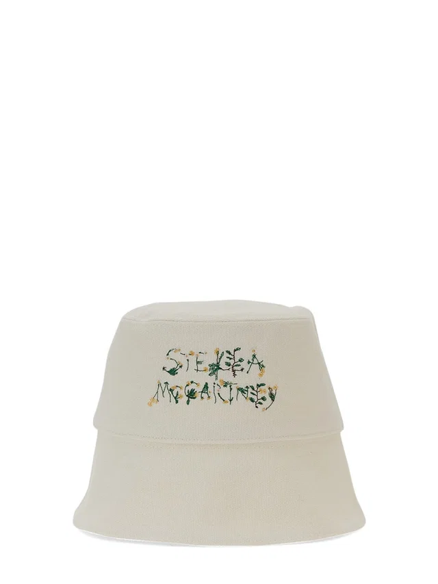 Stella McCartney 900453_wp01651830 Logo Cotton Bucket Hat — White in White Resin from HEWI