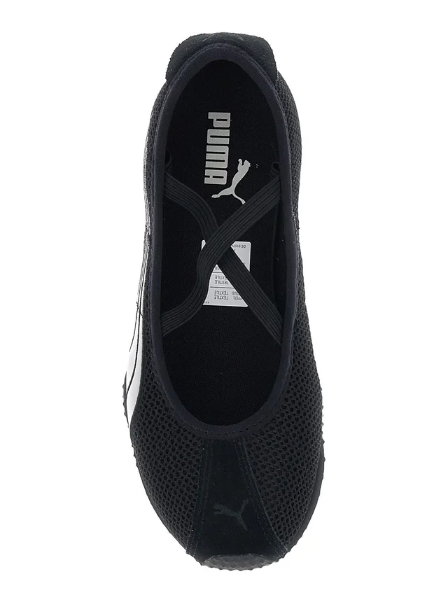 PUMA 'H Street' Black Ballet shoes with Logo on the Front and Side and Mesh Inserts in Tech Fabric for Women in Black, photo 8 of 8 from Gaudenzi Boutique