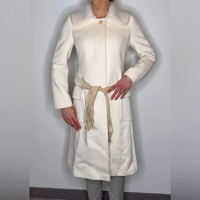Max Mara Wool Coat - Timeless Elegance And Italian Craftsmanship in white Wool from Poshmark