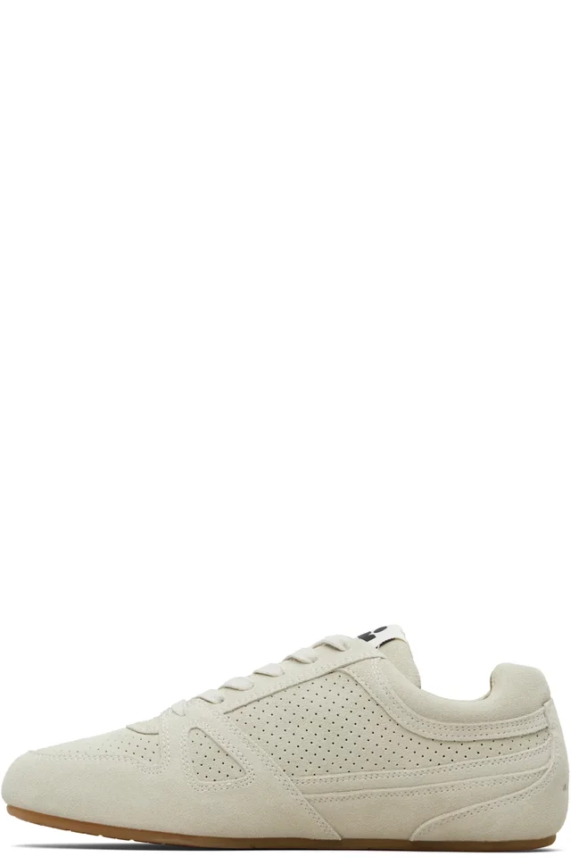 Isabel Marant Beige Sennyh Low Sneakers, photo 3 of 5 from SSENSE