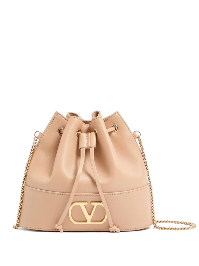 Valentino Garavani Bucket Bag — Beige Nappa Leather in Beige Nappa leather from HEWI