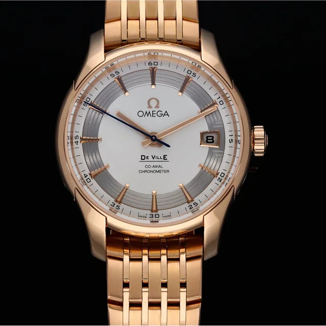 Omega De Ville Hour Vision 431.60.41.21.02.001 41mm Rose Gold Watch in Pink from H&T