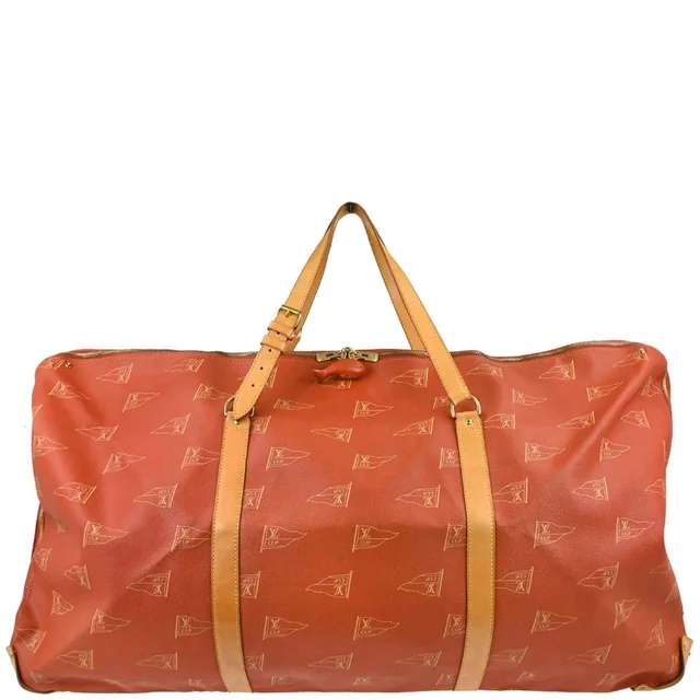 Red 1995 LV Cup Garment Bag in Red Leather from AMORE Vintage Tokyo