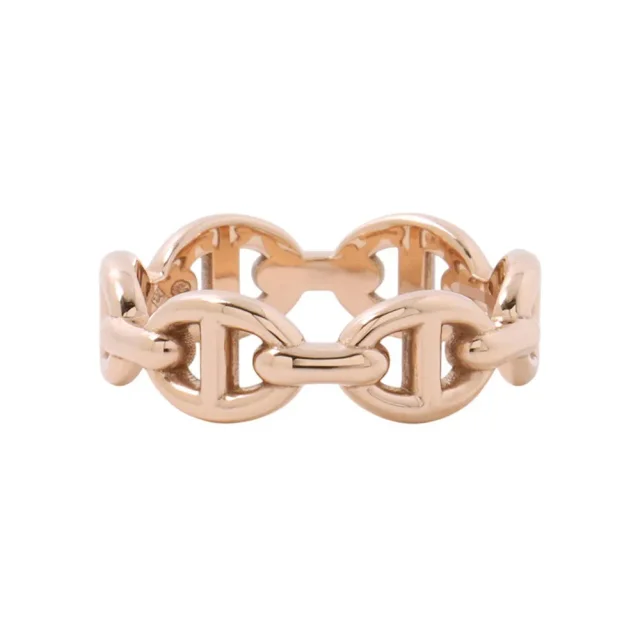 Hermès Chaine d'Ancre Anchene Ring Size 50/#10 18K Pink Gold in Pink from GALLERY RARE, photo 4 of 15