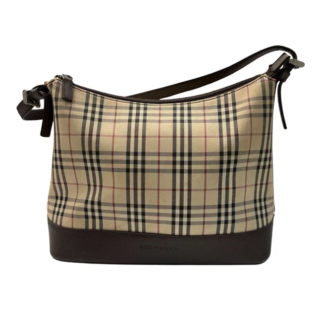 Burberry Canvas Leather Shoulder Bag in Canvas from LuxUness