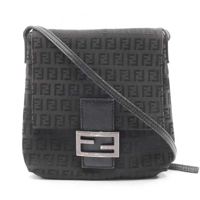 Fendi Shoulder Bag Black in Black Canvas from The Reluxe