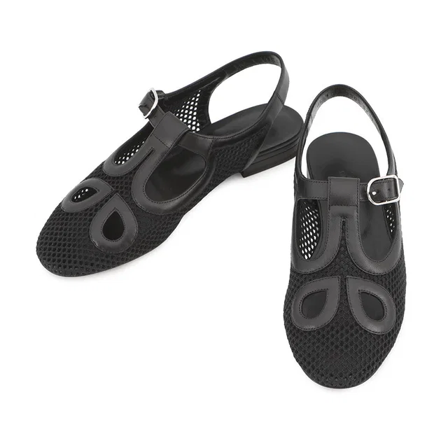 Hermès Kim ballet shoes Black Fabric Leather Size 35 1/2 in Black Leather from GALLERY RARE