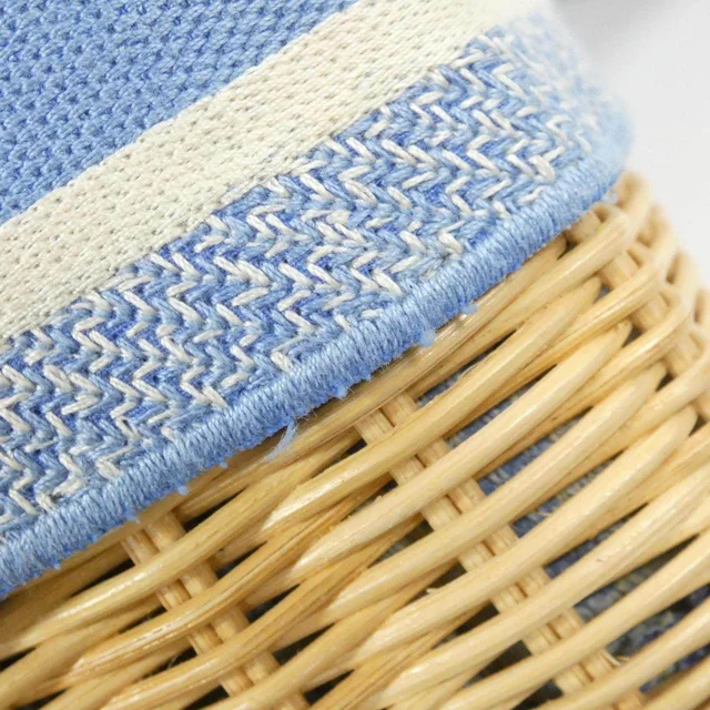 Dior OBLIQUE Wicker Canvas Handbag in Blue Wicker from LuxUness, photo 5 of 8