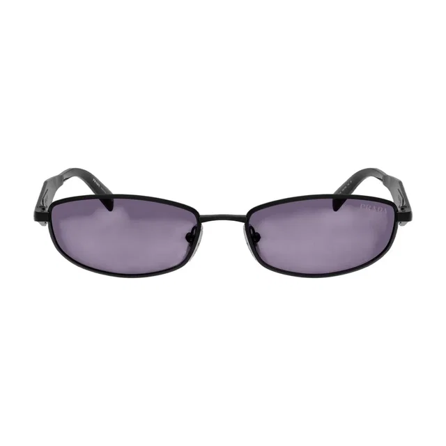 Prada 0prd51s-7ab70w55 Acetate Rectangle Sunglasses — Black in Black from HEWI