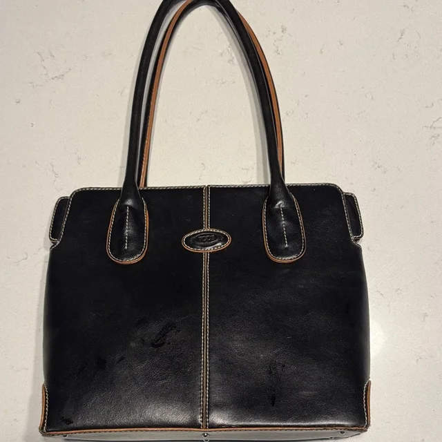 Tod's Shoulder Bag With Tan Trim in black Leather from Poshmark