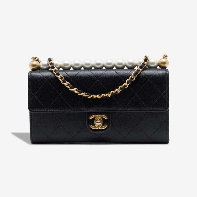 Chanel Timeless Wallet On Chain Goat Black in Black Goatskin from SACLÀB, photo 2 of 2