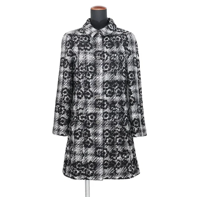 Chanel Karl Lagerfeld Size 38 Black/WhiteP26844V17315 Wool74%・Nylon10%・Cotton7%・Silk5%・Rayon4% in Black from GALLERY RARE