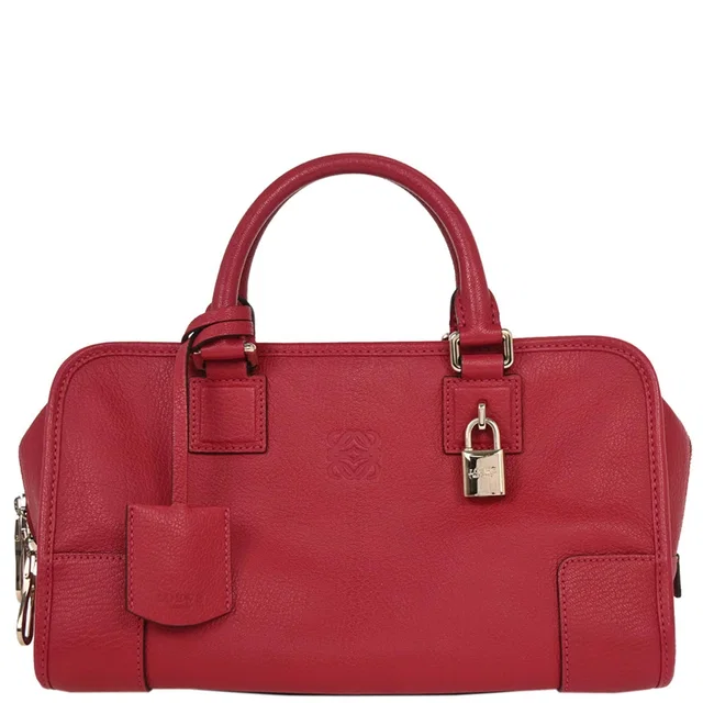 Loewe Red Leather Amazona 28 Handbag in Red Leather from AMORE Vintage Tokyo