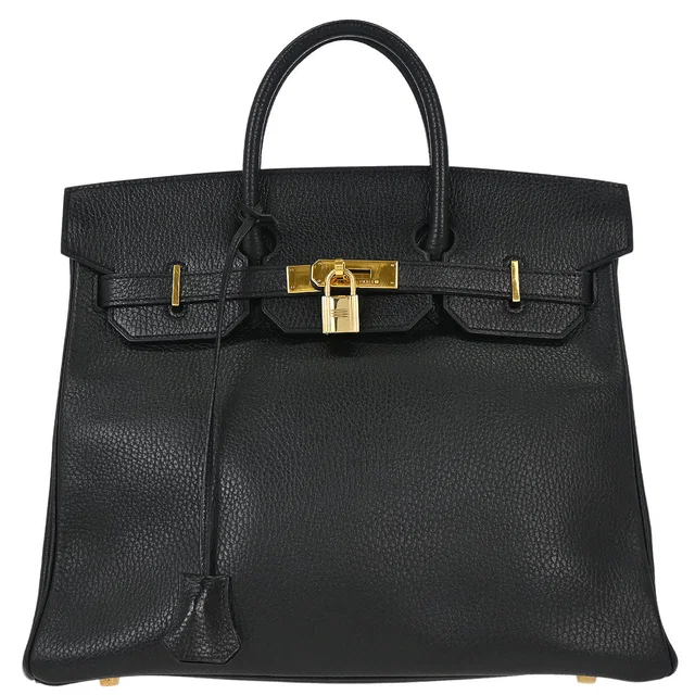 Hermès Black Ardennes HAC Haut a Courroies 32 Handbag in Black Leather from AMORE Vintage Tokyo