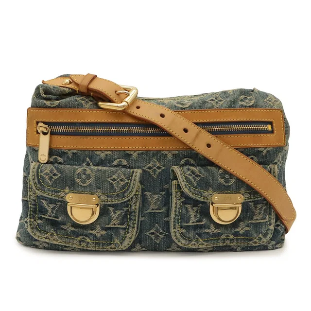Louis Vuitton Monogram Denim Baggy PM Shoulder Bag Semi Blue in Blue Denim from The Reluxe