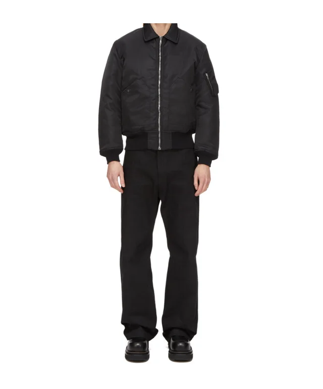 Rick Owens Drkshdw RICK OWENS FW26 TOWER FLYERS JKT IN BLACK NYLON TWILL, photo 5 of 5 from SENSER