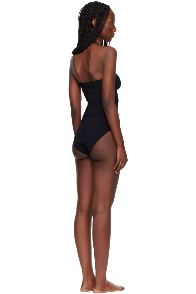 Rick Owens Black Temple Prong Bather Swimsuit, photo 3 of 4 from SSENSE