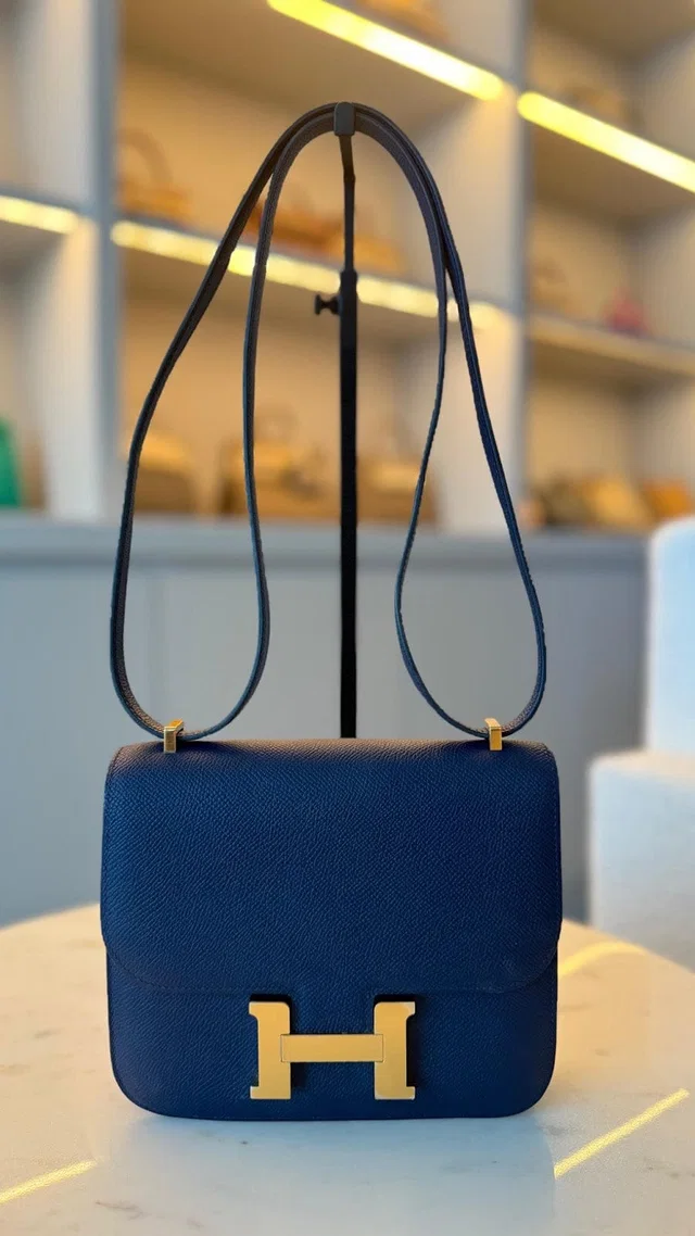 Hermès Constance 18 Navy Epsom in Navy Epsom leather from Luxury Promise