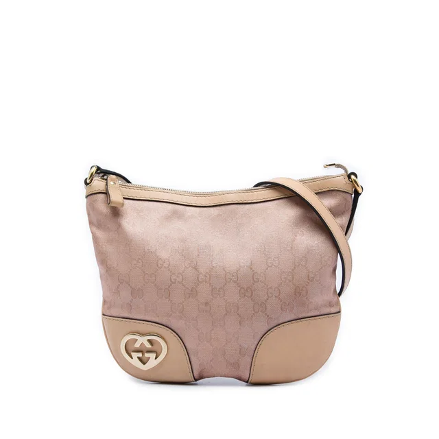 Pink Gucci GG Canvas Lovely Crossbody in Pink Canvas from Designer Revival