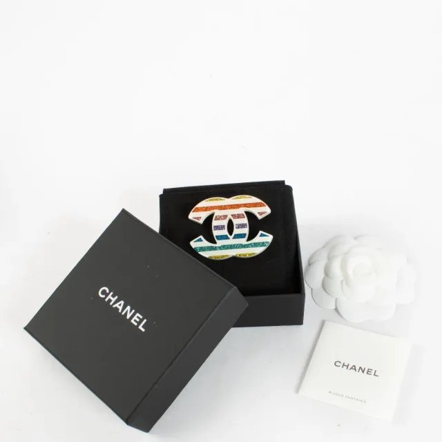 Chanel 19C Rainbow CC Brooch from Labellov, photo 3 of 3