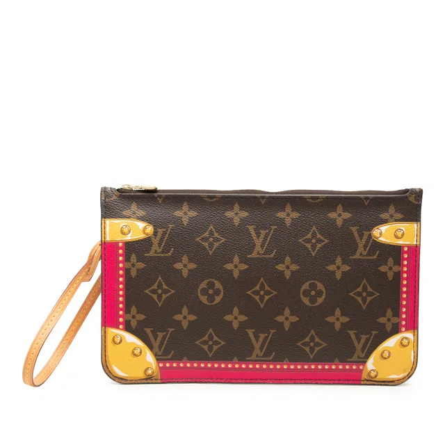 Brown Louis Vuitton Monogram Summer Trunks Neverfull MM Pouch in Brown Coated canvas from Designer Revival