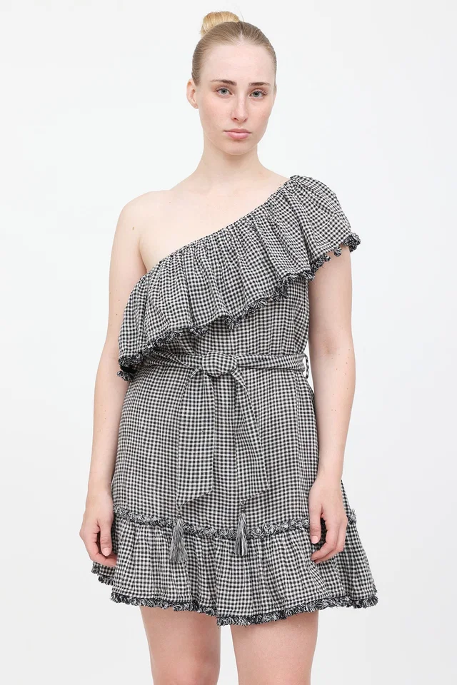 Zimmermann Gingham Asymmetrical Dress from VSP Consignment