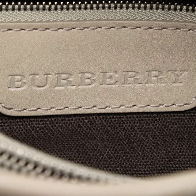 Beige Burberry Small Smoke Check Coated Canvas Northfield Satchel in Beige Coated canvas from Designer Revival, photo 5 of 7