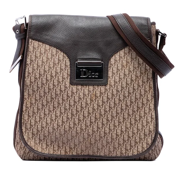 Brown Dior Diorissimo Trotter Canvas Street Chic Crossbody in Brown Canvas from Designer Revival